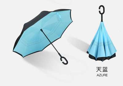 雨伞反向伞免持式车用双层加大号C型晴雨汽车反折长柄伞定制logo