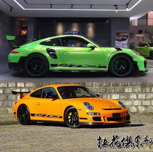 新保时捷GT3 RS GT2RS汽车贴纸拉花Boxster 911车身侧裙彩条贴画