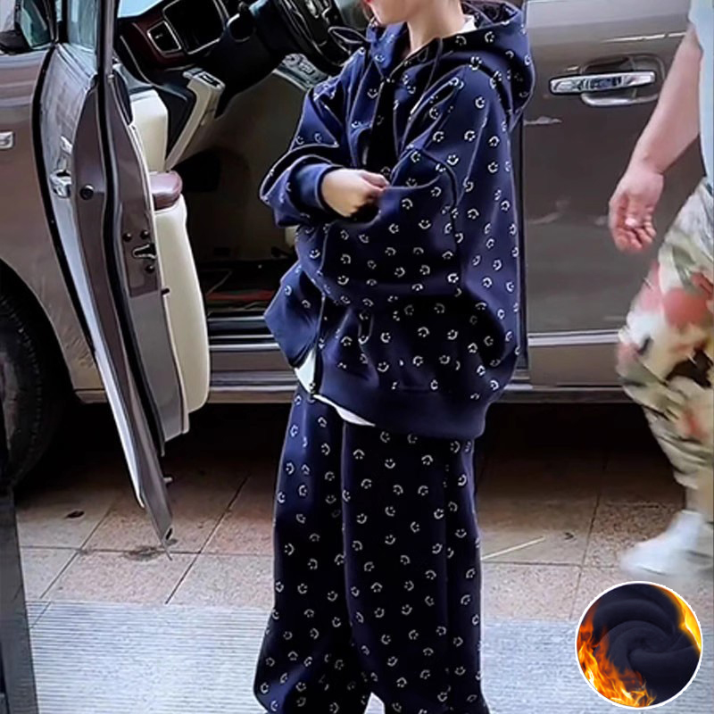 女童秋套装2025新款儿童衣服女孩运动冬装深秋加绒加厚中大童外套