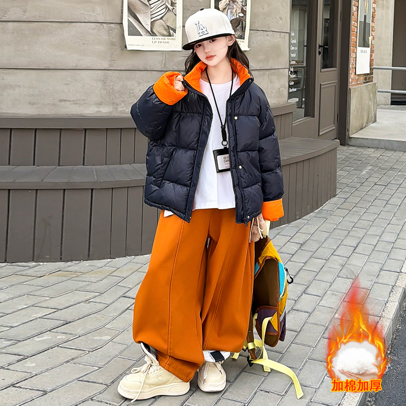 女童棉服冬装儿童夹棉加厚棉袄