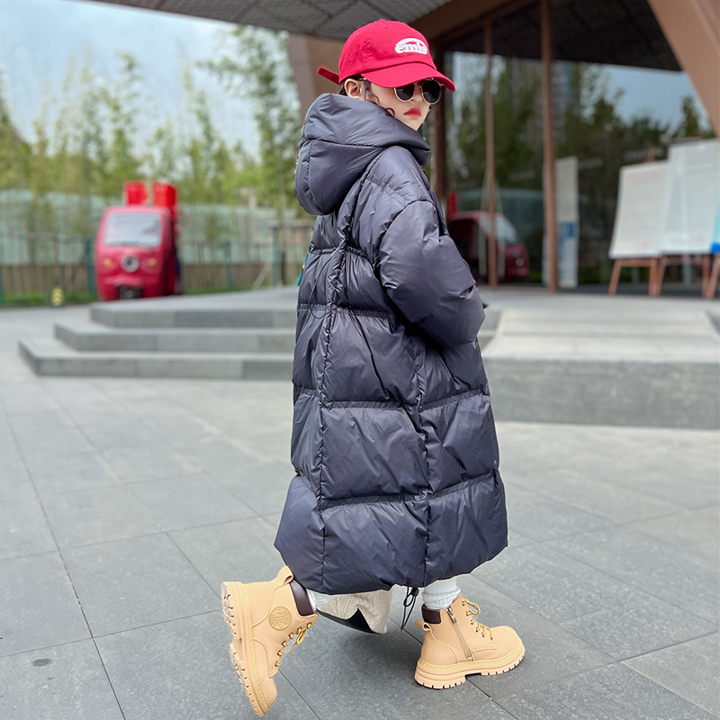 女童羽绒服冬季加厚长款过膝外套