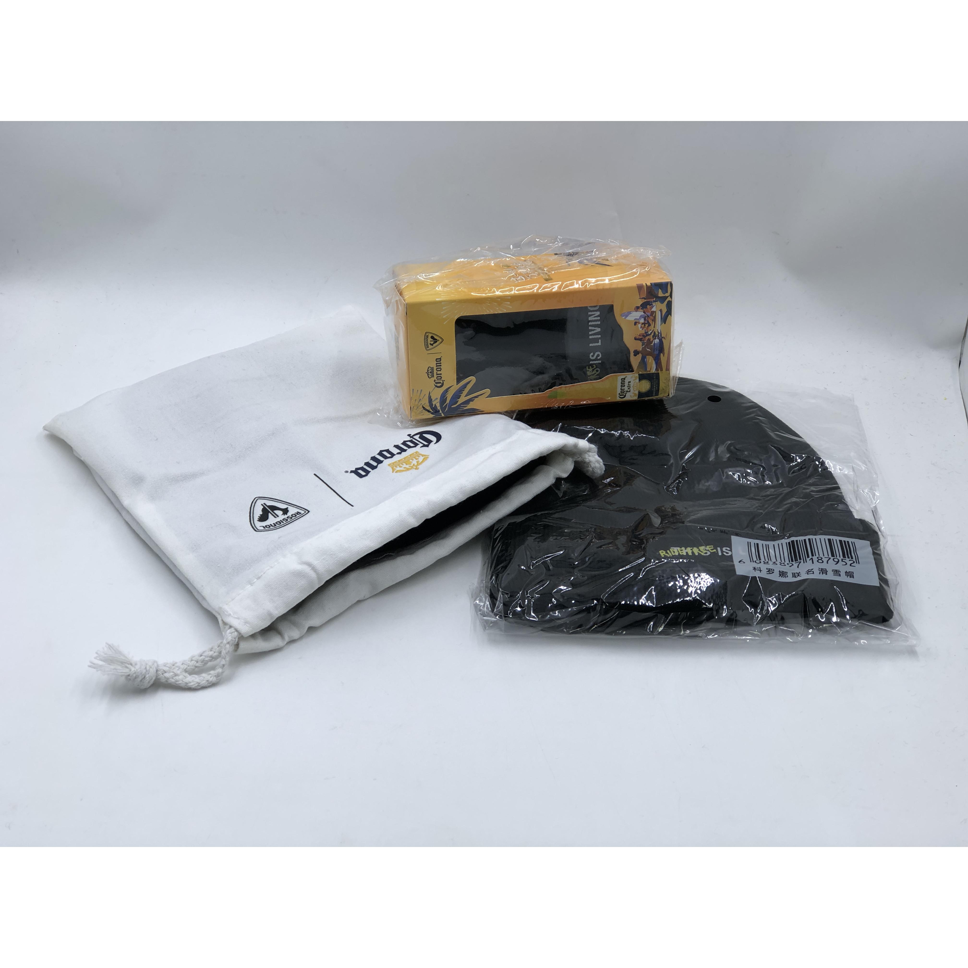 科罗娜啤酒联名滑雪帽 1个 黑色 针织帽毛线帽男女同款冬季加厚防