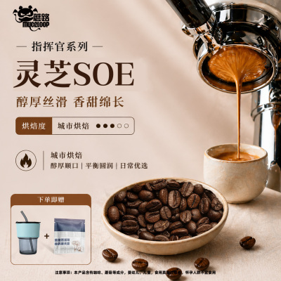 蘑路 指挥官系列灵芝SOE-菌丝体发酵坚果巧克力香中深烘咖啡豆