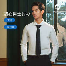 【体感免熨烫】零度衬衫男士抗皱弹力衬衣120支商务正装纯色长袖