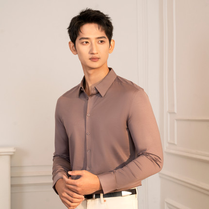 【体感免烫】Degre Zero零度新中式衬衫男士140s尖领舒适长袖衬衣