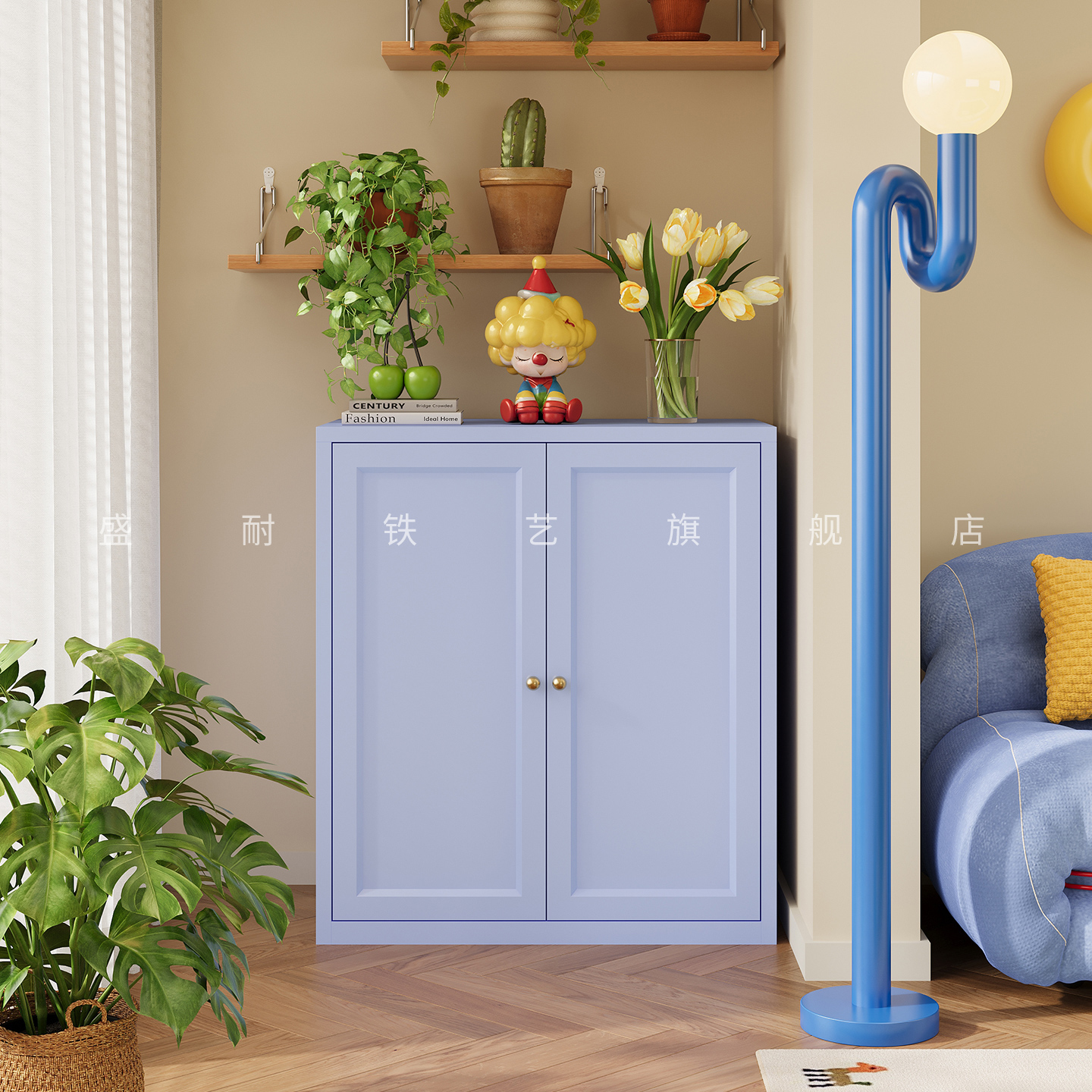 钢制家用阳台储物柜大容量杂物柜