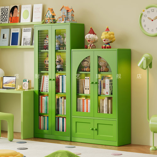 书架落地置物架铁皮无甲醛家用柜