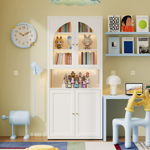 盛耐书柜儿童书桌旁边落地书架