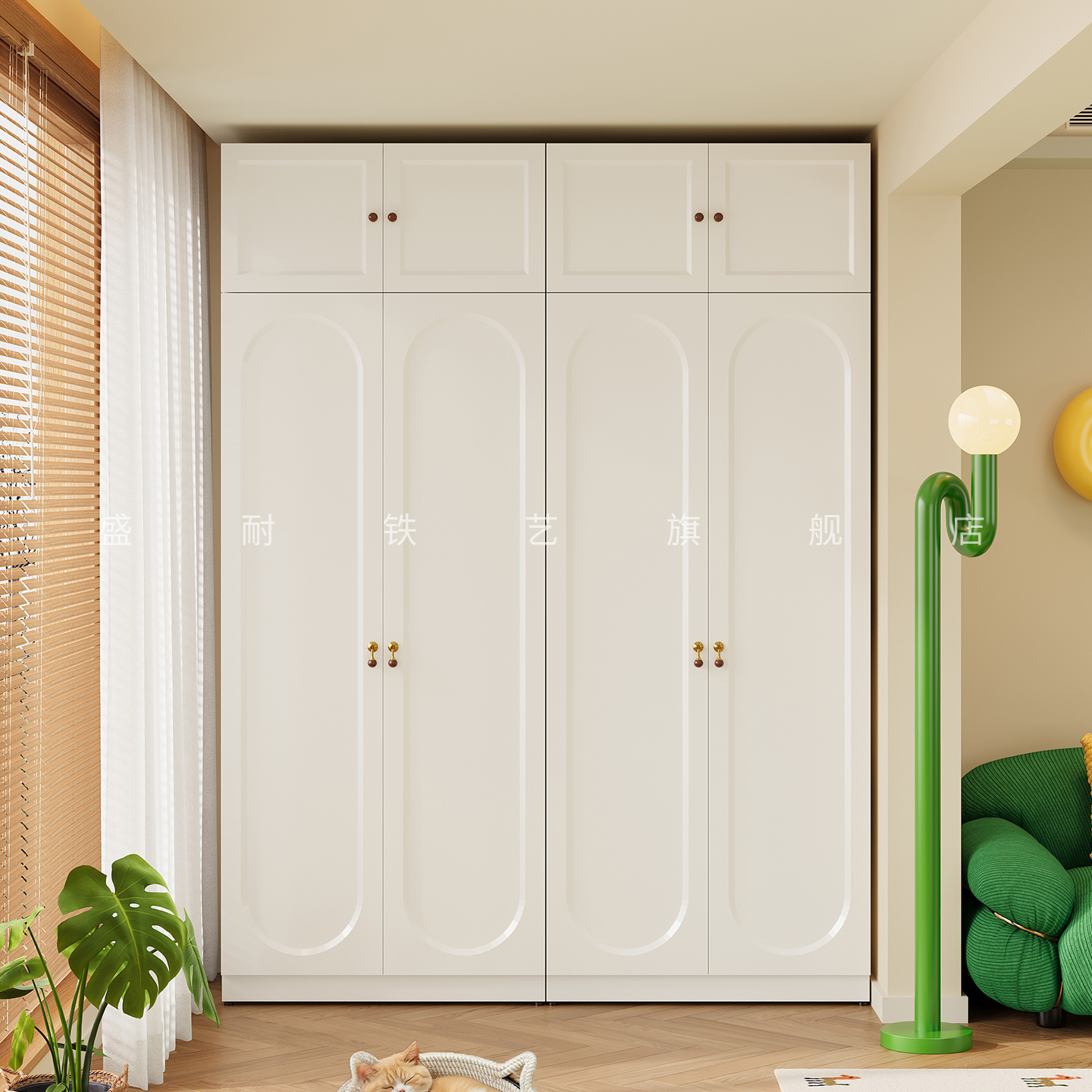 钢制阳台储物衣柜防水防晒多层柜