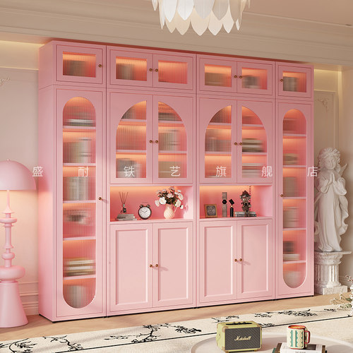 新款2.4米高书柜顶柜组合