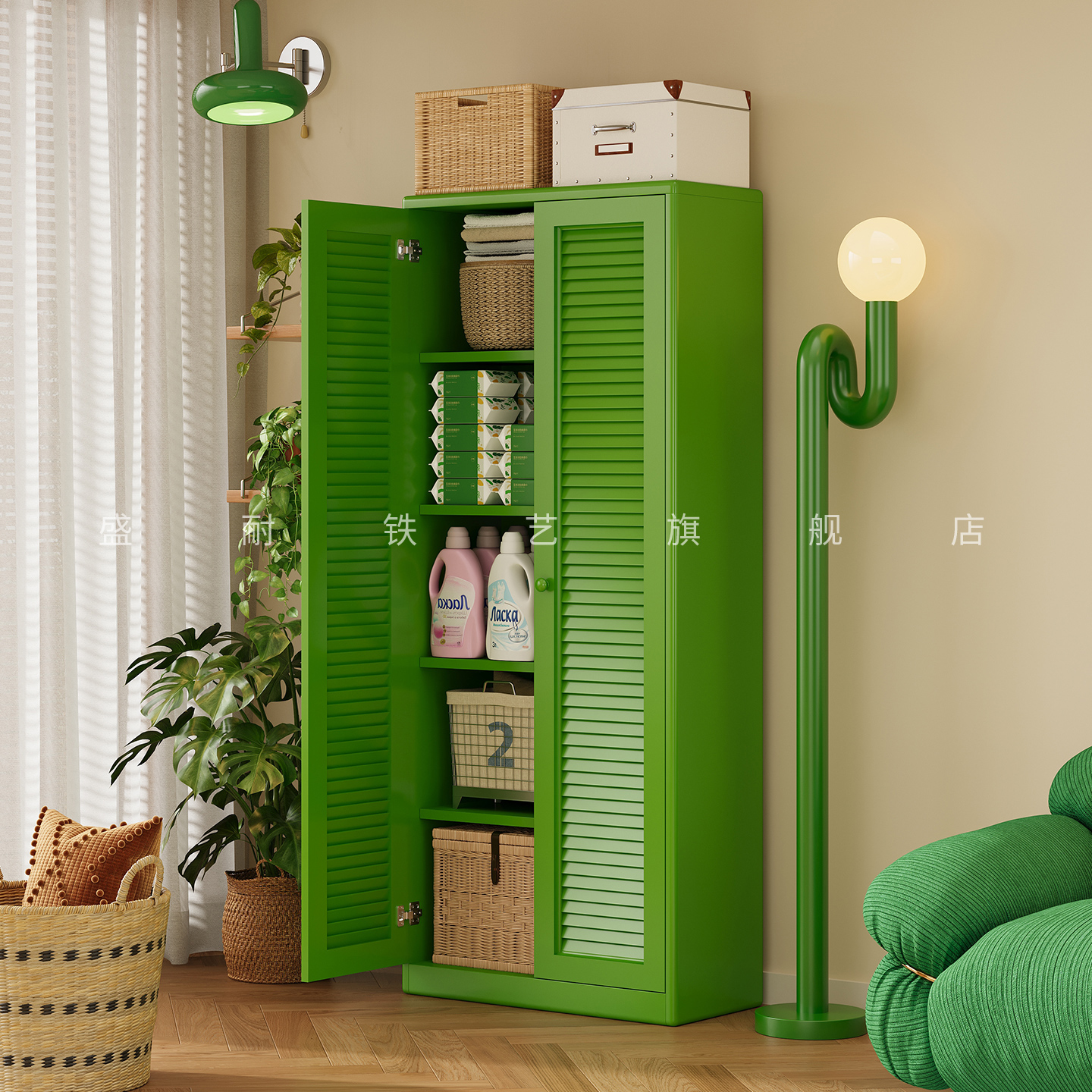 阳台收纳柜防水防晒钢制大容量