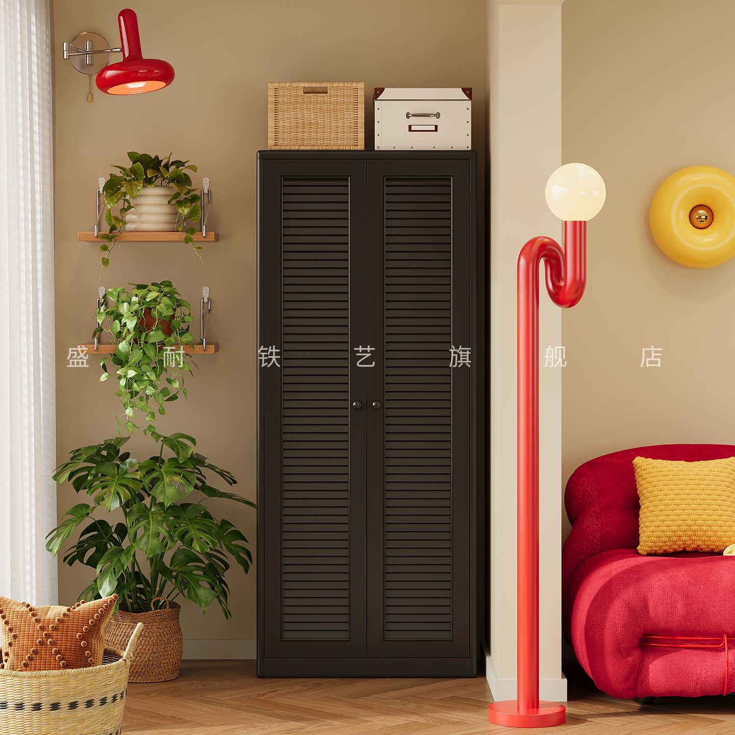 阳台收纳柜防水防晒钢制大容量