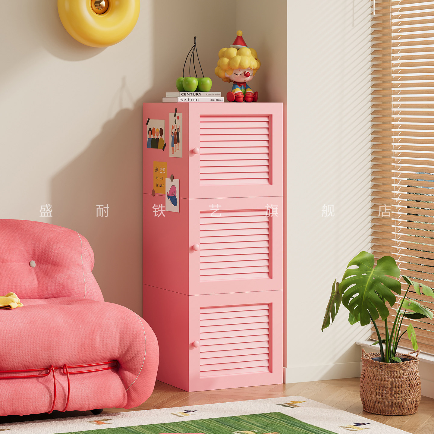 书架落地置物架书柜学生客厅铁艺组合置物柜创意落地飘窗储物柜子