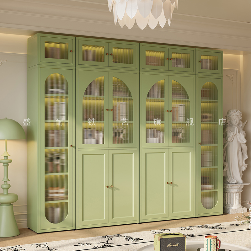 新款2.4米高书柜顶柜组合