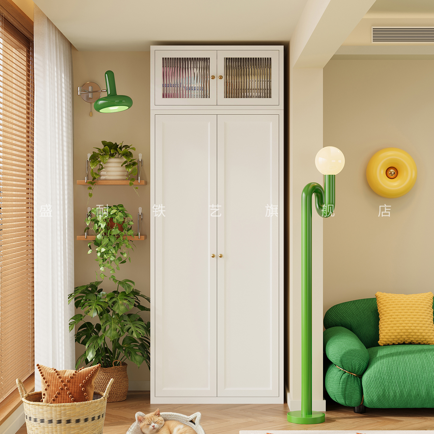 1.8米高350深家用阳台储物柜防水