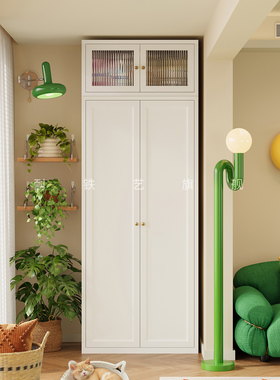 阳台靠墙收纳柜客厅改造防尘防潮加厚大容量铁皮柜组合杂物储物柜