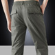 长裤 休闲工装 子男士 户外抽绳多口袋大码 裤 男纯棉直筒春夏薄宽松裤