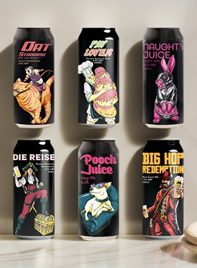 新西兰进口幻视精酿啤酒酒花zha弹浑浊IPA疯眼船长三倍