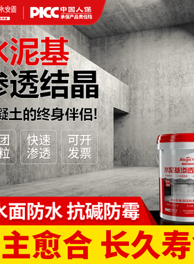 水泥基渗透结晶型防水涂料负压背水面地下室内外墙js地面防潮材料