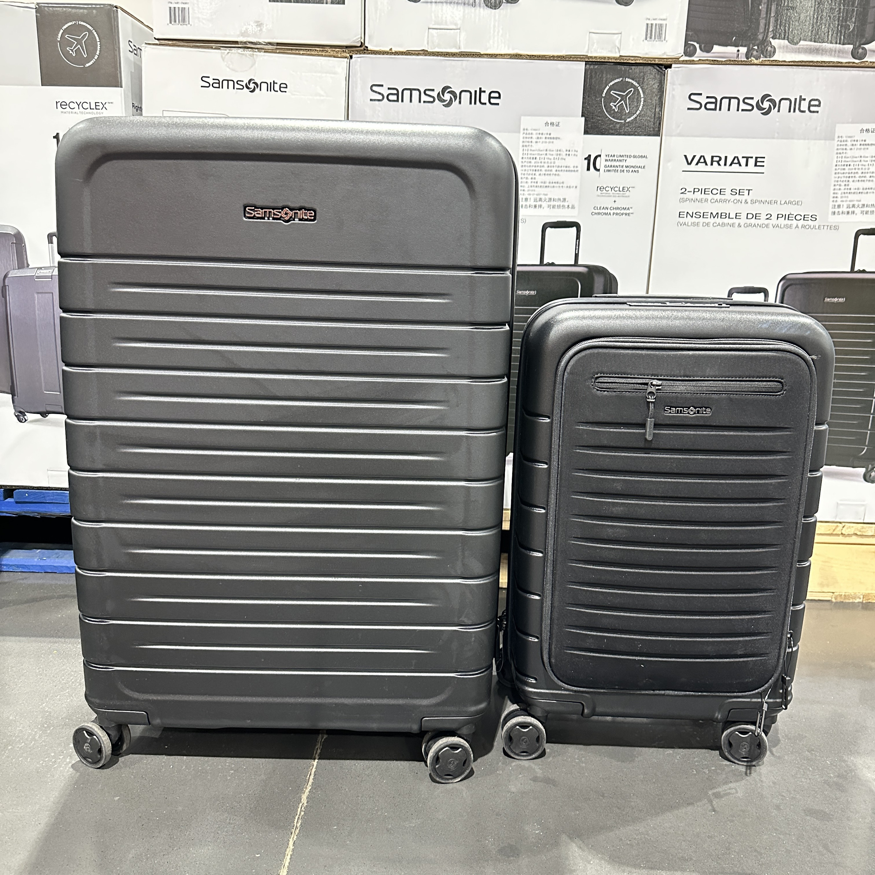开市客泰国进口Samsonite新秀丽万向轮旅行拉杆行李箱22+29寸套装