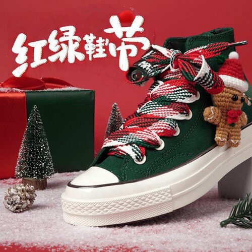 适配匡威1970圣诞节鞋带帆布鞋绳