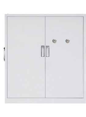 钱柜定制双锁铁皮柜保密柜军绿色钢制二抽双层文件柜安全保管储物