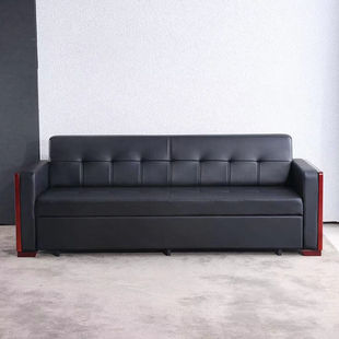 麦森(maisen)沙发床两用折叠单双人沙发床实木扶手+钢架结构220