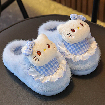 儿童棉拖鞋可爱公主猫猫鞋