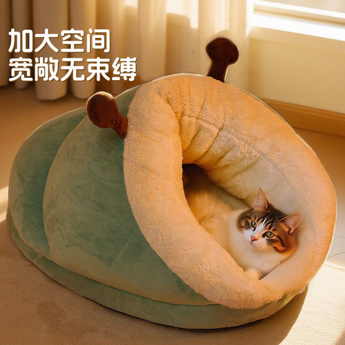 【特厚360°包裹】封闭保暖猫窝