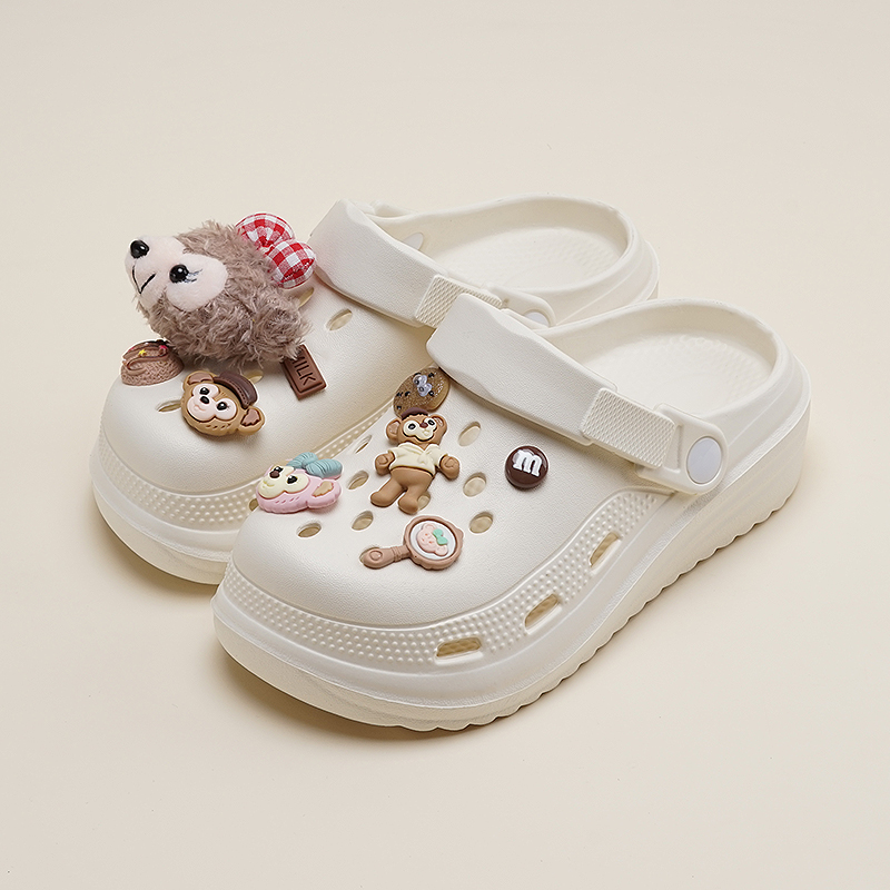 洞洞鞋女夏季外穿2025新款厚底eva防滑沙滩鞋包头凉拖鞋女士