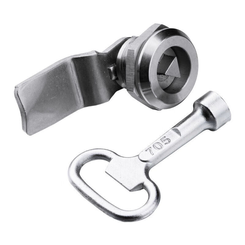 弘工三角锁304不锈钢配电柜门锁果皮垃圾箱锁工业机柜转舌锁MS705