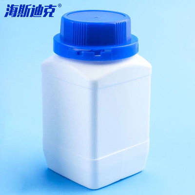 海斯迪克HKCL-420大口样品瓶化工试剂瓶广口密封塑料方瓶500ml乳