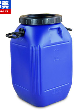 奕多美方形塑料桶50L蓝色带盖固废桶化工桶酵素桶废液桶YDM-CC-JS