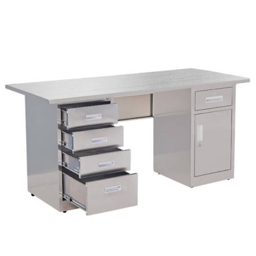 奕多美304不锈钢办公桌操作台无尘车间工作台五斗一门1400*700*75