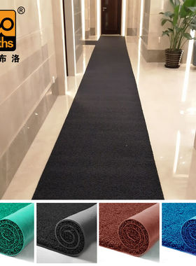 爱柯部落pvc丝圈除尘防滑地垫18000×1000×9mm绿色D-091