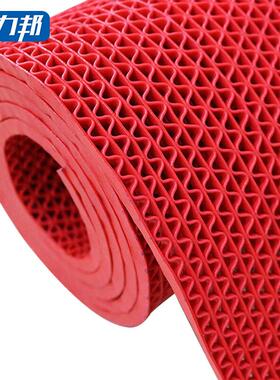 科力邦(Kelibang)PVC镂空防滑地垫S型隔水垫KB12130.9m*1m红色/片