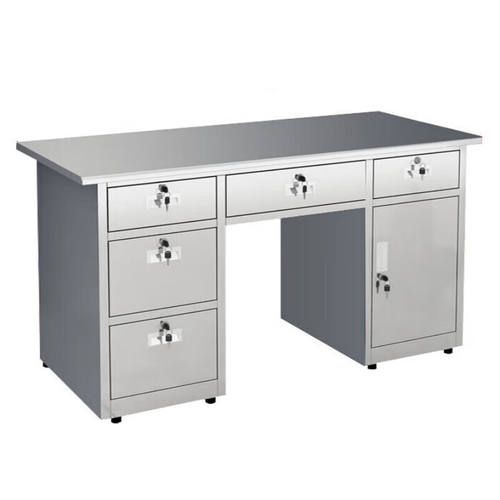 奕多美201不锈钢办公桌操作台无尘车间工作台五斗一门中抽1200*60