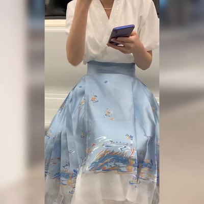 国风女装改良宋制汉服成人2025新款夏季小个子日常可穿马面裙套装
