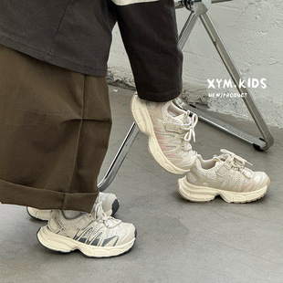 儿童鞋 亲子款 新款 单网老爹鞋 透气女童运动鞋 男童潮鞋 夏季 子韩版