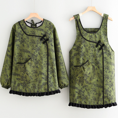 新中式旗袍围裙透气耐磨餐饮酒店