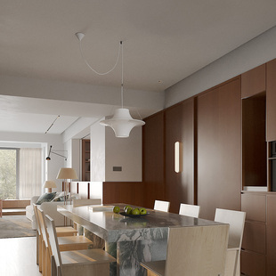 海鸥餐厅吊灯可移位现代中古风吧台法式复古Lokki卧室客厅飞碟灯