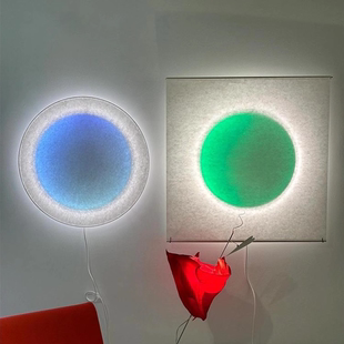 Maurer Moodmoon 现代客厅圆形满月壁灯设计师卧室彩色调光氛围灯