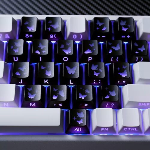 狼竞蝴蝶爱心键帽适配多键盘