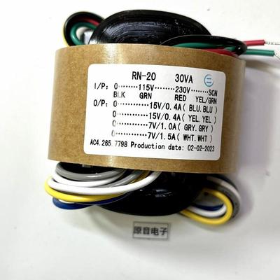 30W双15V+双7V电源变压器 R牛 115V-230V解码用牛R型变压器全铜线