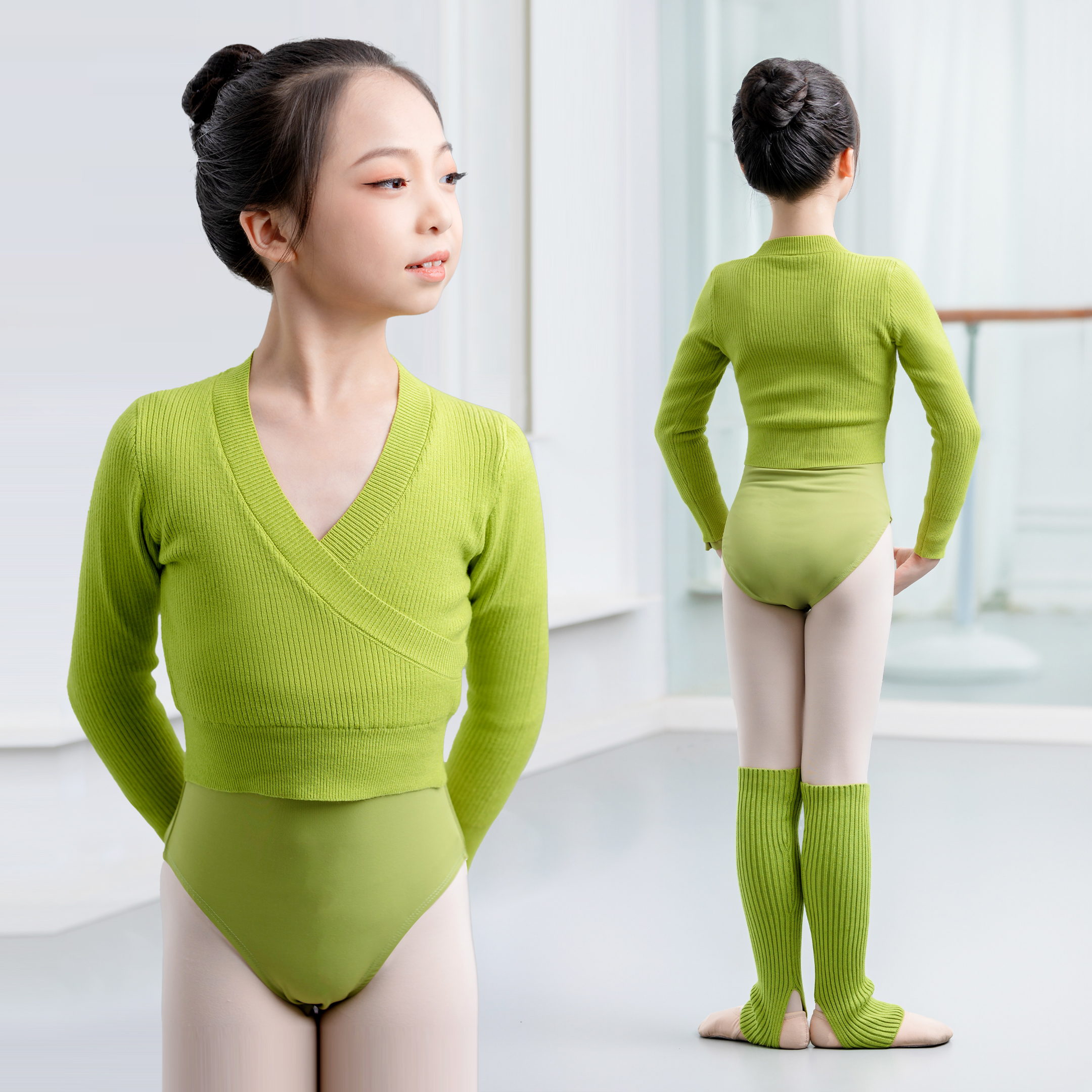 舞小兔芭蕾舞免系带毛衣