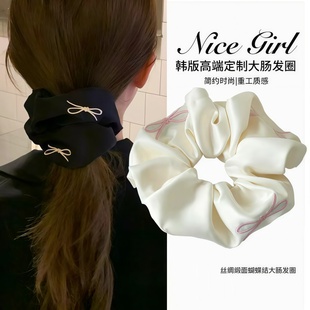 【TwistJoy绾悦】大肠发圈法式发圈大号洋气缎面刺绣蝴蝶头绳发饰