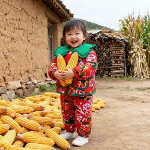 女童冬季东北大花套装小女孩夹棉保暖花袄棉服宝宝拜年服新年装冬