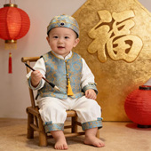 套装 男宝宝周岁礼服2026新款 男宝中国风抓周服婴儿春款 唐装 新中式