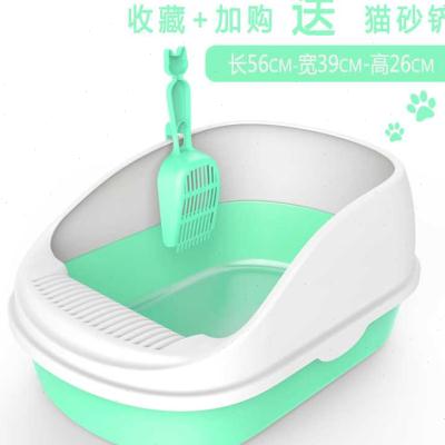 猫砂盆特大号猫厕所猫咪用品防外溅半封闭开放式大号超大全猫沙盆