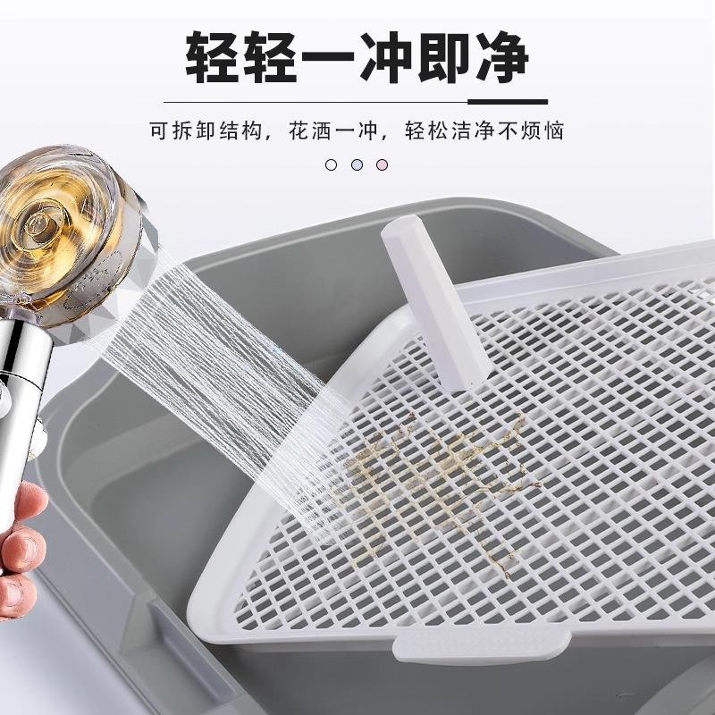 狗厕所中大型犬阿拉斯加大号特大号加高围栏款网格狗狗便盆带挡板